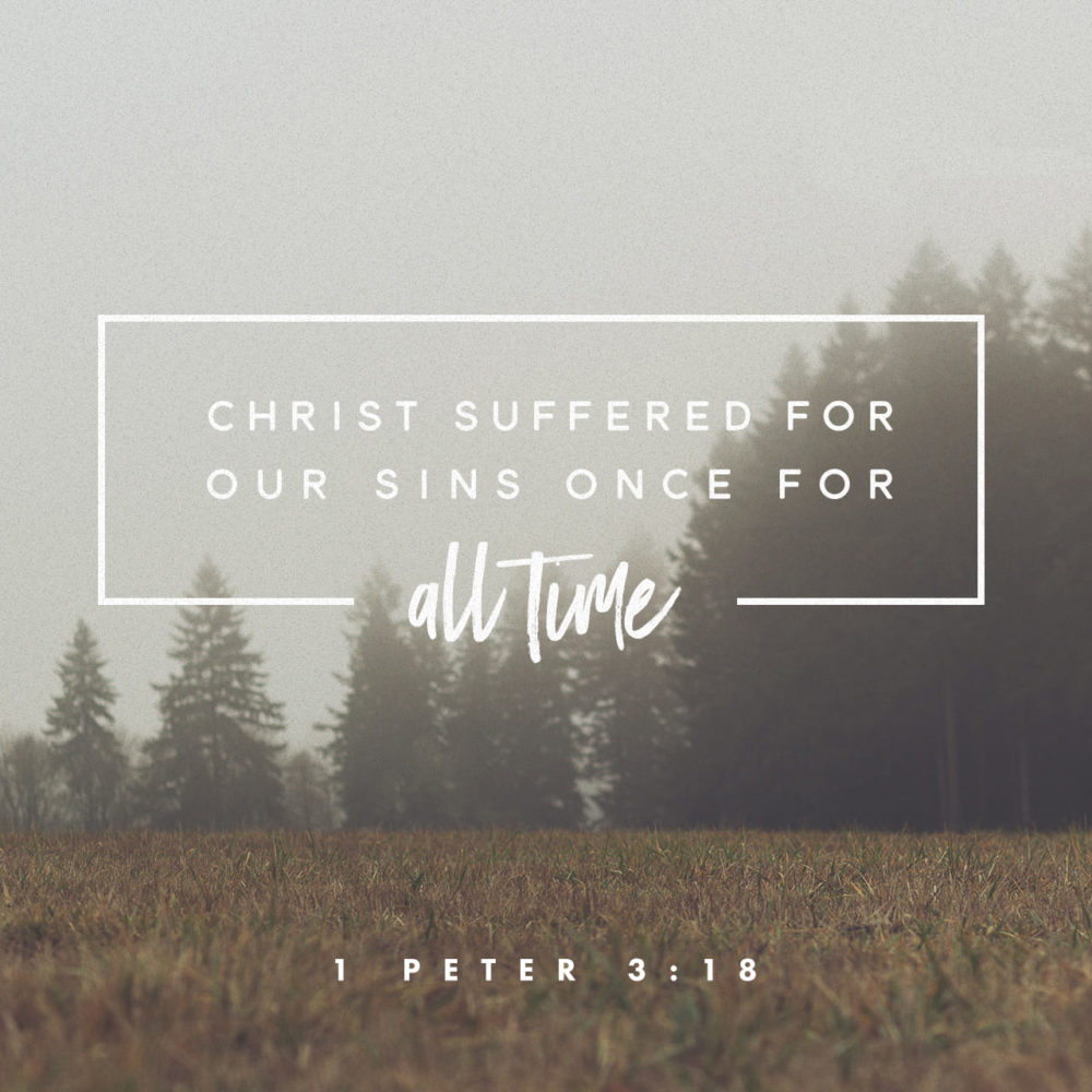 Christ Suffered For Our Sins Once For All Time Image